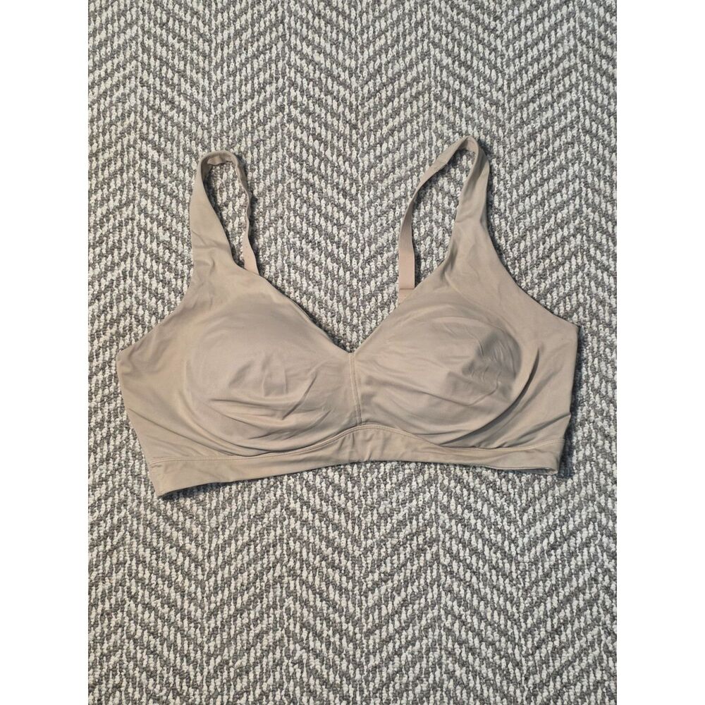 Vanity Fair Women's Plus Size 3XL Beige Wireless Comfort Smoothing Bra 72164